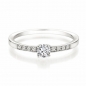 Solitaire Ring | Antragsring Weissgold mit 0,290 ct W/SI
