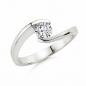 Solitaire Ring Weissgold mit 0,500 ct W/SI