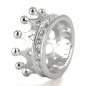 Crown of my Heart, Kronen Ring aus Silber