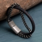 Jacques Lemans Leder-/Edelstahlarmband Stylisch und modern