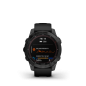 fēnix® 7 – Sapphire Solar Edition, schwarzes DLC-Titan mit schwarzem Armband