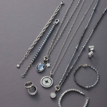 DOMINIQUE – Maritimes Armband mit Perlen & Ankerkettengliedern