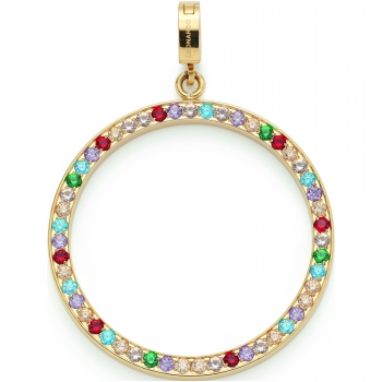 Leonardo Anhänger „Clarence Gold“ – Farbige Eleganz im Kreisdesign