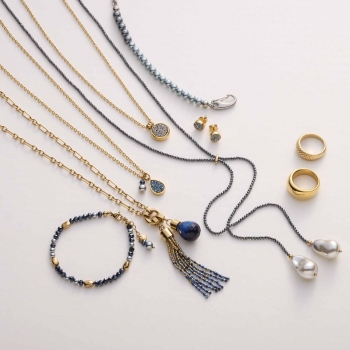 Halskette ALINE gold – Mystische Eleganz im Tropfendesign