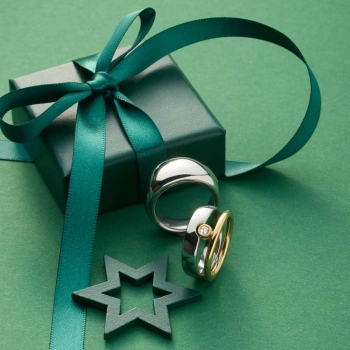 Ring CLAIRE – Grafische Eleganz im Two Tone Look