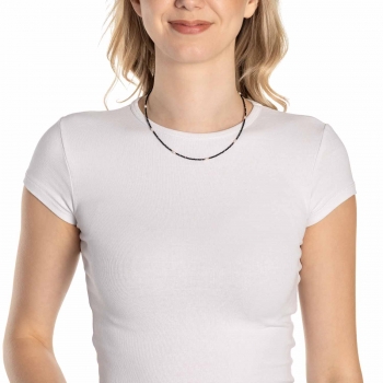 Halskette NOLA Ciao Gold – Schwarz, Weiß & Gold im modernen Einklang