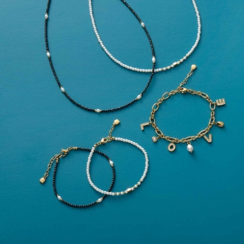 Armband NOLA Ciao Gold – Schwarz, Weiß & Gold am Handgelenk