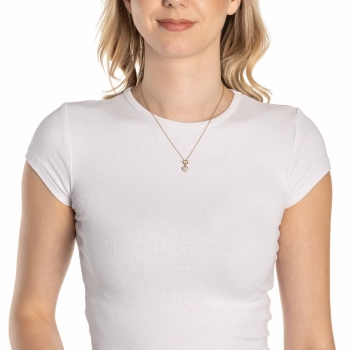 Leonardo Halskette NOEMI Gold – Filigrane Edelstahlkette mit Herzanhänger & Zirkonia