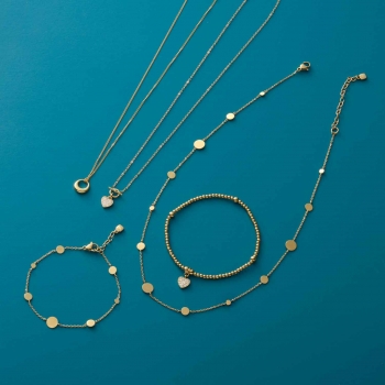 Leonardo Halskette NOEMI Gold – Filigrane Edelstahlkette mit Herzanhänger & Zirkonia