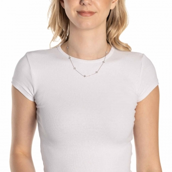 Leonardo Halskette LISETTE – Zarte Blüten-Optik mit funkelnden Zirkonia