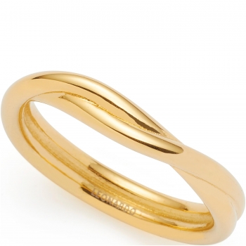 Leonardo Ring TWISTER Gold – Moderner Twist-Look in filigranem Design