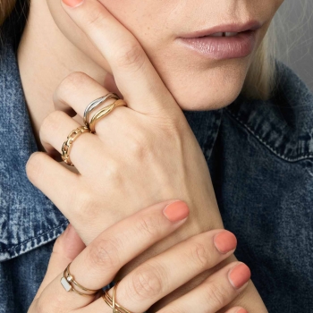 Leonardo Ring TWISTER Gold – Moderner Twist-Look in filigranem Design