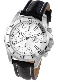 Jacques Lemans Liverpool Automatic 1-1926B – Edle Automatik-Herrenuhr mit Lederarmband