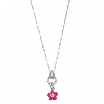 Blume | SCOUT Halskette silber, pink