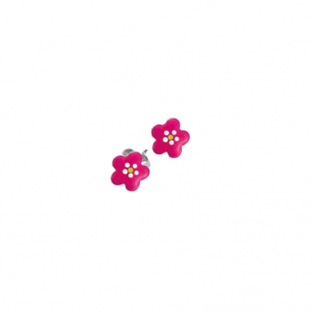 Blume | SCOUT Ohrschmuck silber, pink