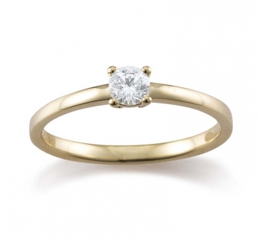 Antragsring von Gerstner aus 585 Haselnussgold mit 0,25 ct TW-vsi Brillant