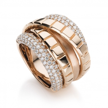 Brillant Ring aus 750 Rotgold mit 1.80 ct. TW-SI