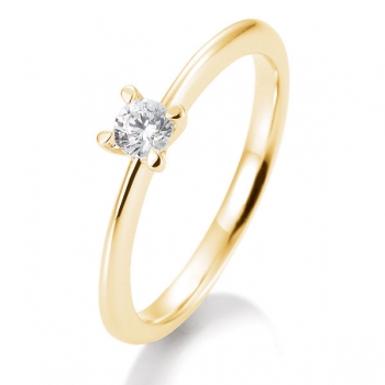 Antragsring | Solitaire Ring Gelbgold mit 0,20ct
