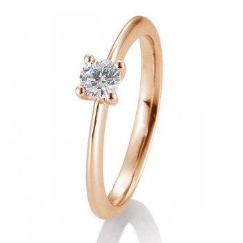 Antragsring | Solitaire Ring Rotgold mit 0,30 ct W/SI
