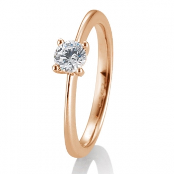 Antragsring | Solitaire Ring Rotgold mit 0,40 ct W/SI
