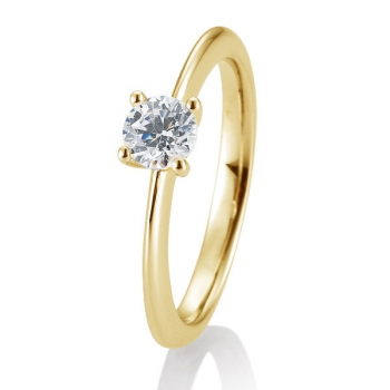 Antragsring | Solitaire Ring Gelbgold mit 0,50 ct W/SI