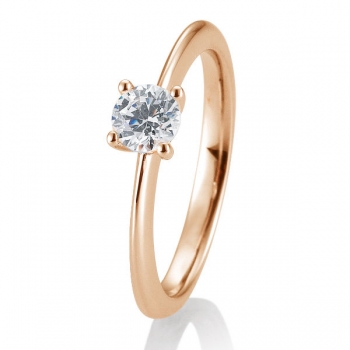 Antragsring | Solitaire Ring Rotgold mit 0,50 ct W/SI