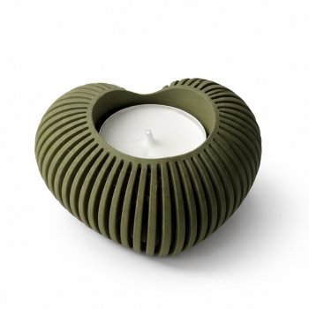 Minimalistisches Teelicht „Dunkelgrün“