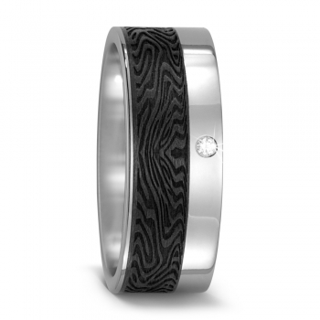 Titan Carbon Ring mit Brillant 567647