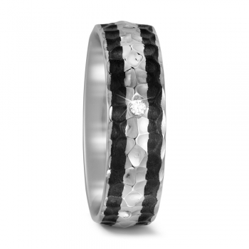 Titan Carbon Ring mit Brillant 567649