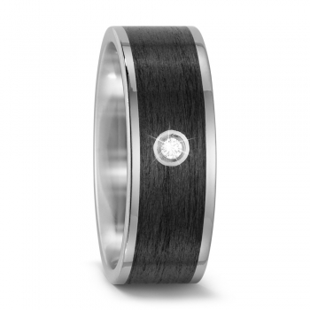 Titan Carbon Ring mit Brillant 567657
