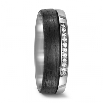 Titan Carbon Ring mit 11 Brillanten 567686