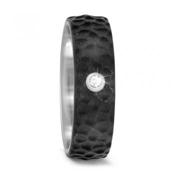 Titan Carbon Ring mit Brillant 567704