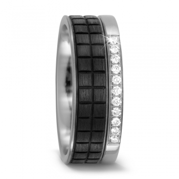 Titan Carbon Ring mit Brillanten 572162