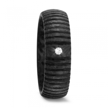 Carbon Ring mit Brillant 573608