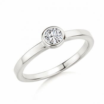 Solitaire Ring | Antragsring Weissgold mit 0,330 ct W/SI