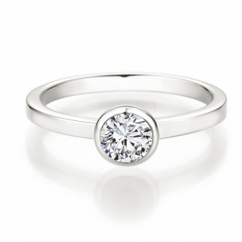 Solitaire Ring | Antragsring Weissgold mit 0,500 ct W/SI