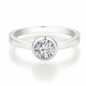 Solitaire Ring | Antragsring Weissgold mit 0,750 ct W/SI