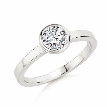 Solitaire Ring | Antragsring Weissgold mit 0,750 ct W/SI