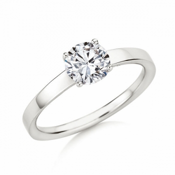 Antragsring | Solitaire Ring Weissgold mit 1 ct Brillant