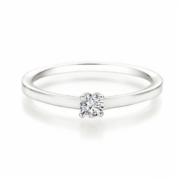 Antragsring | Solitaire Ring Weissgold mit 0,150 ct