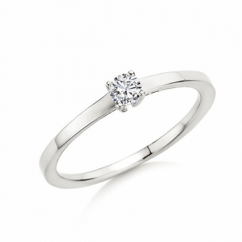 Antragsring | Solitaire Ring Weissgold mit 0,150 ct