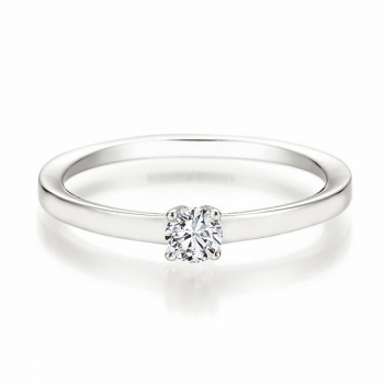 Antragsring | Solitaire Ring Weissgold mit 0,200 ct