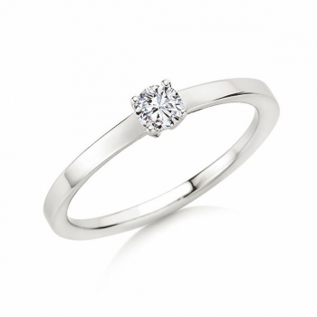 Antragsring | Solitaire Ring Weissgold mit 0,200 ct