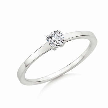 Antragsring | Solitaire Ring Weissgold mit 0,250 ct