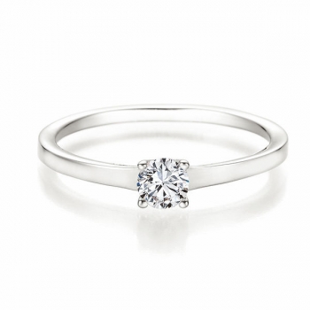 Antragsring | Solitaire Ring Weissgold mit 0,330 ct