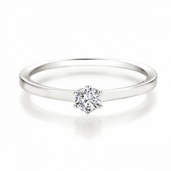 Verlobungsring | Solitaire Ring Weissgold mit 0,200 ct