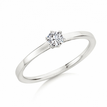 Verlobungsring | Solitaire Ring Weissgold mit 0,200 ct