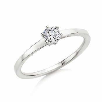 Verlobungsring | Solitaire Ring Weissgold mit 0,330 ct