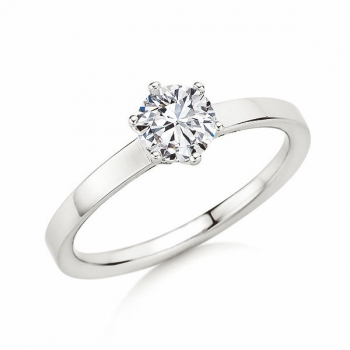 Verlobungsring | Solitaire Ring Weissgold mit 0,750 ct