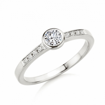 Antragsring | Solitaire Ring Weissgold mit 0,290 ct Brillanten